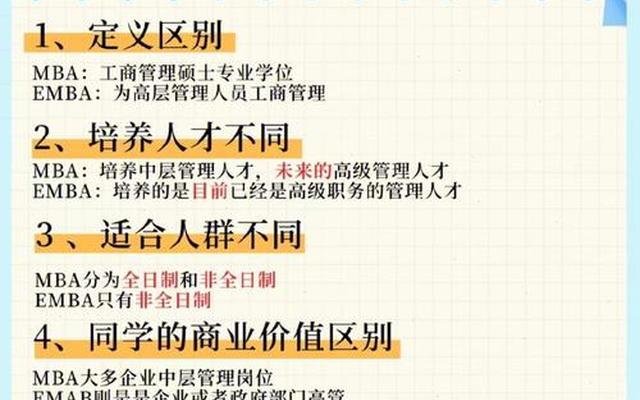mba和emba的区别在哪里?终于说透了