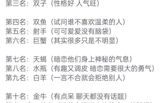 被暗恋最多的星座女