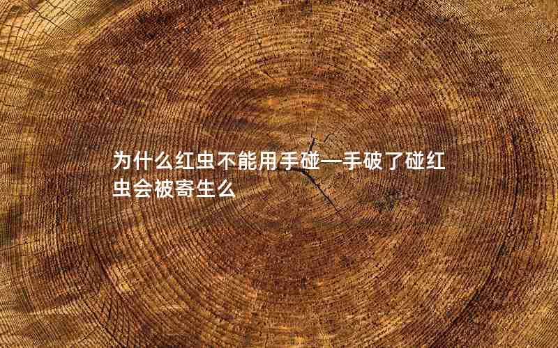 为什么红虫不能用手碰—手破了碰红虫会被寄生么