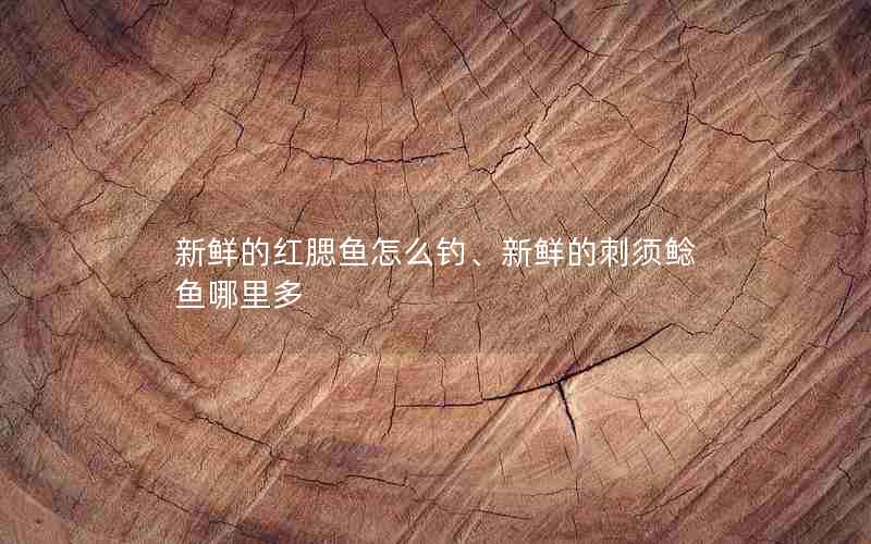 新鲜的红腮鱼怎么钓、新鲜的刺须鲶鱼哪里多