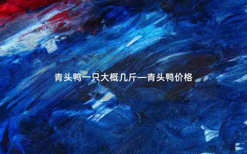 青头鸭一只大概几斤—青头鸭价格